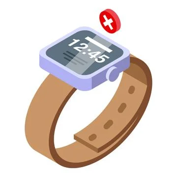 Smartwatch lost connection icon isometric vector. Internet error Ilustración de archivo