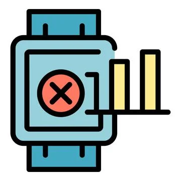 Smartwatch lost connection icon vector flat Illustrazione stock