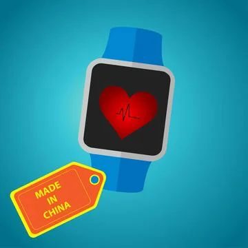 Smartwatch made in china Stock Illustration