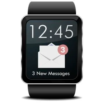 Smartwatch mail Stock Illustration