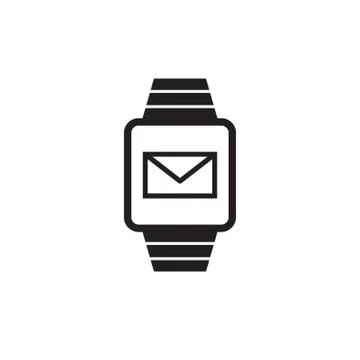 Smartwatch with mail Illustrazione stock