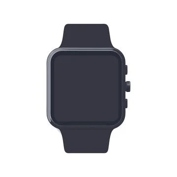 Smartwatch Mockup Dark UI Stock Illustration
