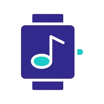 Smartwatch Music App Interface Minimal Design 库存插图