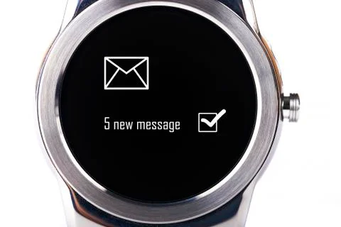 Smartwatch notification Stock-Fotos