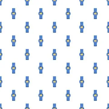 Smartwatch pattern showing email message notification symbol 库存插图