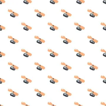 Smartwatch payment terminal repeating pattern background Illustrazione stock