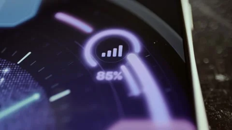 Smartwatch Performance Gauge Showing High Efficiency Stock Footage 341872635