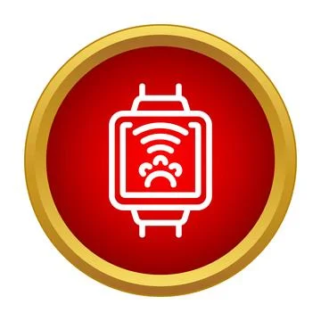 Smartwatch pet tracker icon with wireless network Stock Illustration