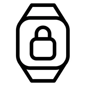 Smartwatch Secure Payment- Mobile Banking App Icon 스톡 일러스트
