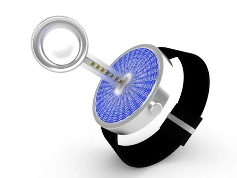 Smartwatch security concept illustration Stock Illustration