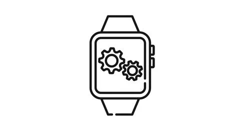 Smartwatch settings and configuration icon Ilustração Stock