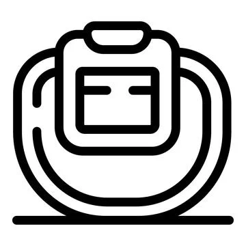 Smartwatch showing blank screen lying on flat surface Illustrazione stock