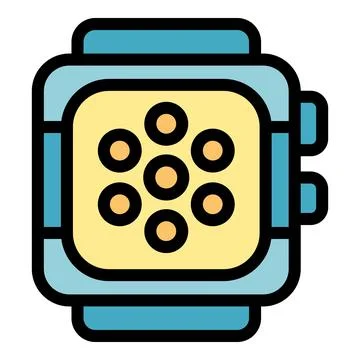 Smartwatch showing loading application icon on screen Stock Illustration