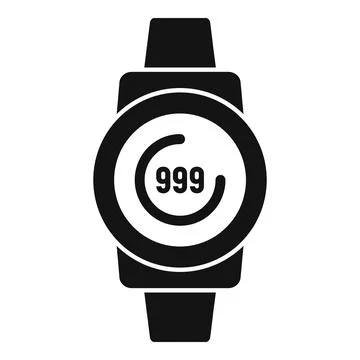 Smartwatch showing loading icon while updating software Stock Illustration