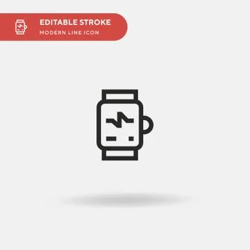 Smartwatch Simple vector icon. Illustration symbol design template for web mo Stock Illustration
