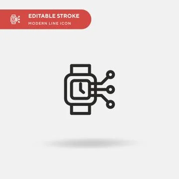Smartwatch Simple vector icon. Illustration symbol design template for web mo Stock Illustration