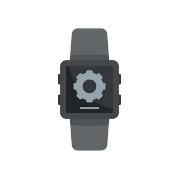 Smartwatch software icon flat isolated Stock Illustration