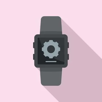Smartwatch software icon, flat style Stock Illustration