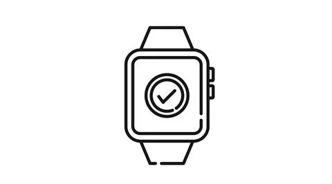 Smartwatch system success icon Illustration