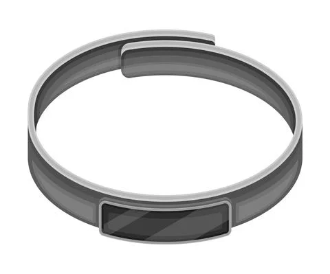 Smartwatch with Touchscreen Interface as Wireless Network Communication Illustrazione stock