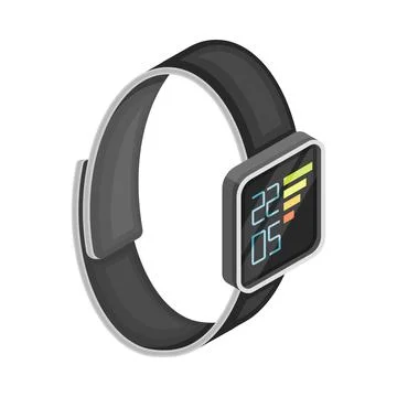 Smartwatch with Touchscreen Interface as Wireless Network Communication イラスト素材