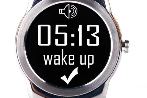 Smartwatch wake up Stock Photos