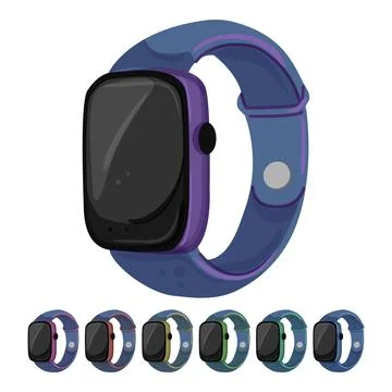 Smartwatch watch tracker cartoon vector graphic Stock Illustration