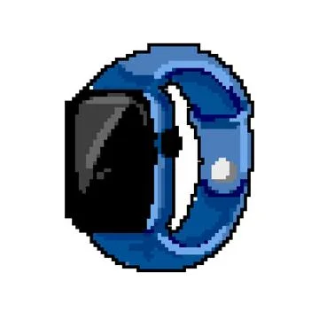 Smartwatch watch tracker game pixel art vector illustration Stock Illustration