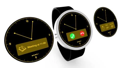 Smartwatch with watchfaces Stock Illustration
