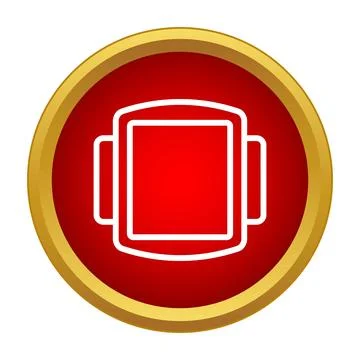 Smartwatch wearable technology digital device icon in red circle Stock Illustration
