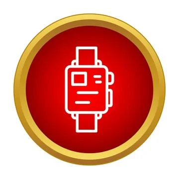 Smartwatch wearable technology icon representing digital communication Stock Illustration