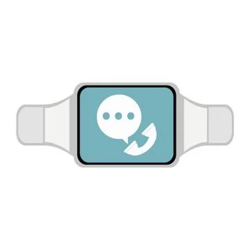Smartwatch wearable technology Stock Illustration