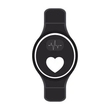 Smartwatch wearable technology Stock Illustration
