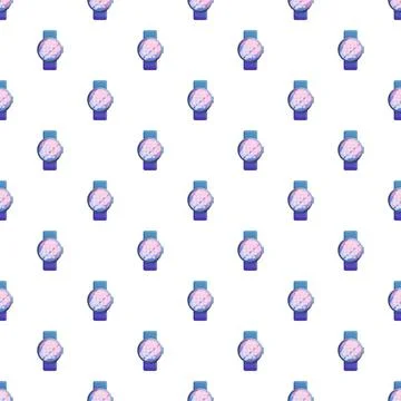 Smartwatch wearable technology repeating seamless pattern design Stock Illustration