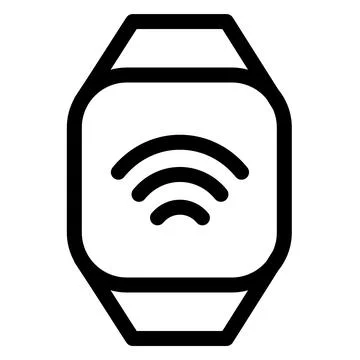 Smartwatch Wireless Payment- Mobile Banking Icon 스톡 일러스트