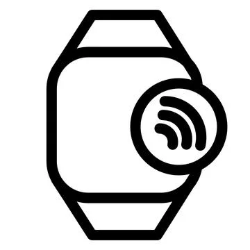 Smartwatch Wireless Payment- Mobile Banking Icon 스톡 일러스트