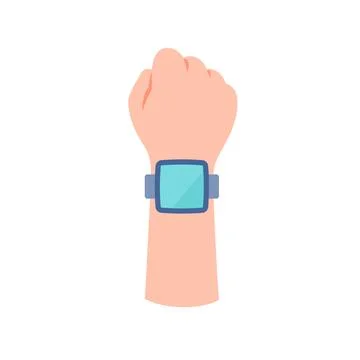 Smartwatch on wrist no screen Stock Illustration