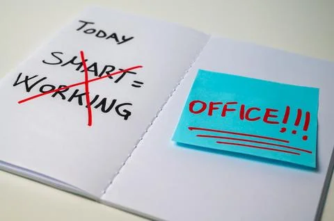 Smartworking and back to the office. Stock Photos