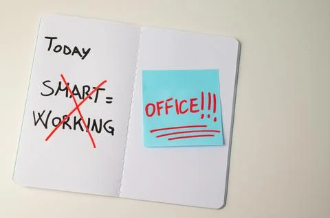 Smartworking and back to the office. Stock Photos