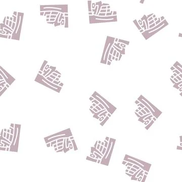 Smas lifting glyph vector seamless pattern Illustrazione stock