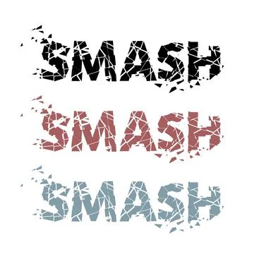 Smash broken into pieces Stock Illustration