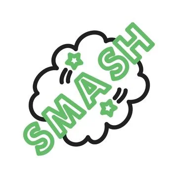 Smash Bubble Icon Image. Stock Illustration