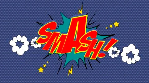 SMASH! Comic Book Bubble Text Stock-Illustration