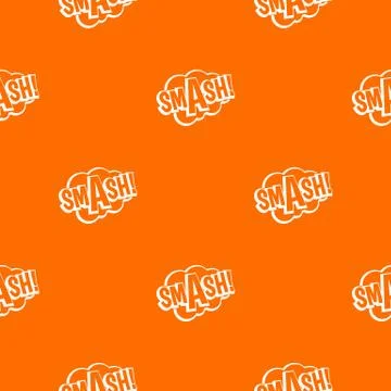 SMASH, comic book bubble text pattern seamless Stock Illustration