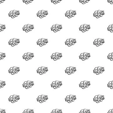 SMASH, comic book bubble text pattern vector Stock Illustration