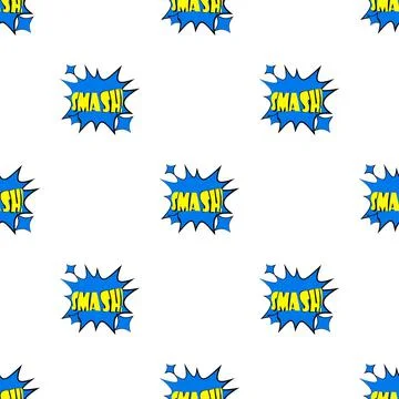 Smash, explosion speech bubble pattern seamless vector 스톡 일러스트