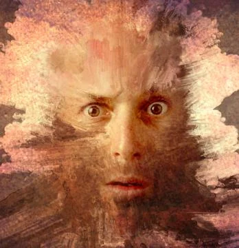 Smash paint face Stock Illustration