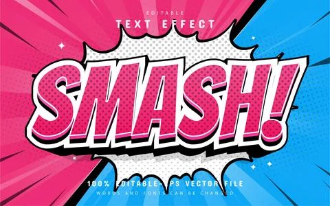 Smash text, comic style text effect イラスト素材