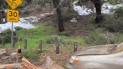 Smashed car Video stock 235371637
