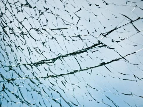 Smashed car window Stock Photos